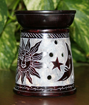 Etched soapstone aroma diffuser